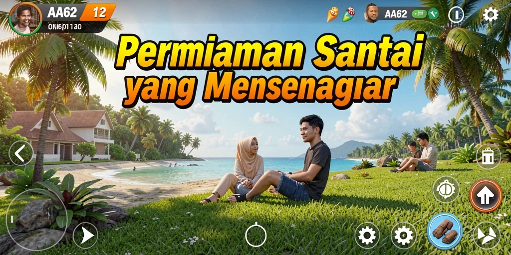 Tampilan gameplay AA62 yang penuh warna dan menarik.