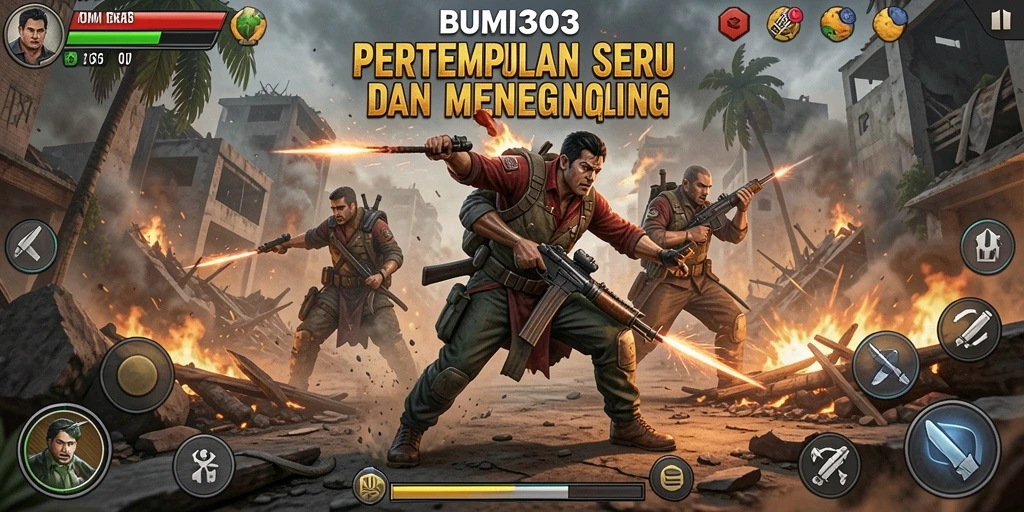 Tampilan menarik dari gameplay aksi BUMI303 dengan pertarungan seru.
