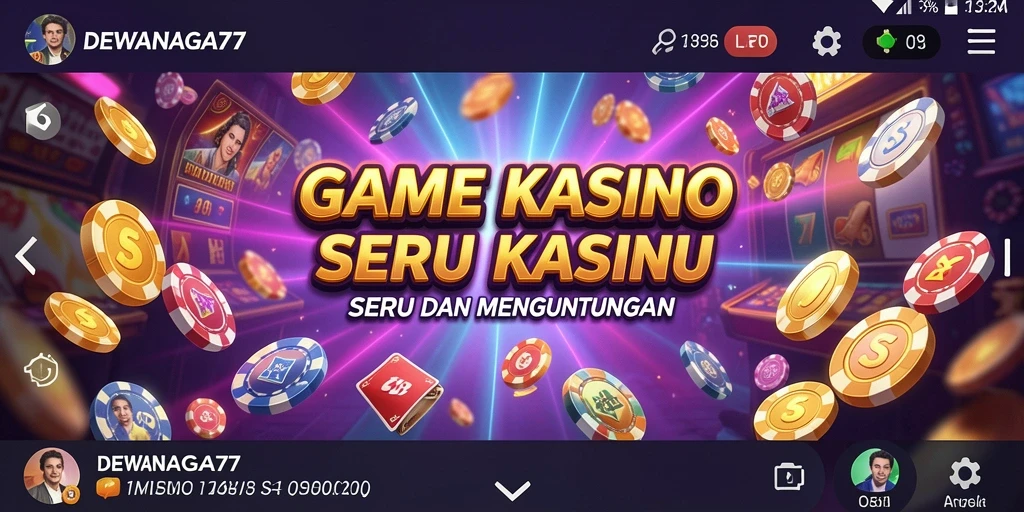 Tampilan gameplay menarik dari DEWANAGA77 dengan berbagai permainan Kasino.