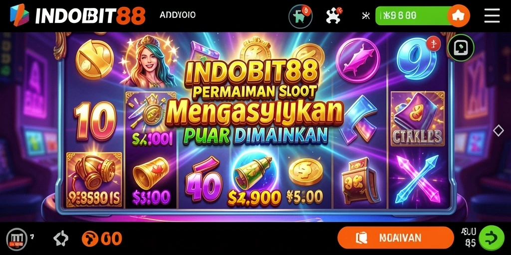 Tampilan gameplay slot INDOBIT88 yang seru dan menegangkan.