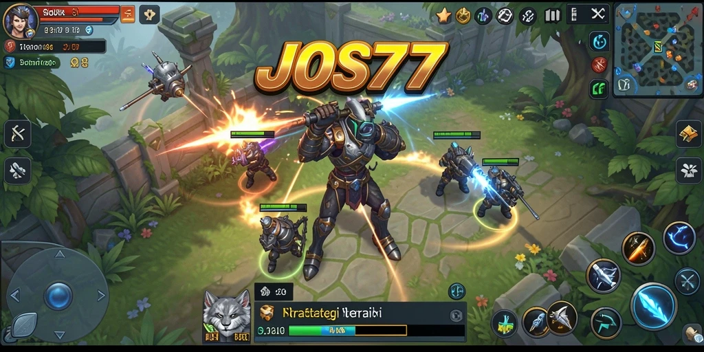 Tampilan gameplay SLG yang mendebarkan di JOS77.