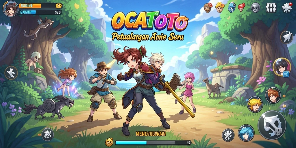 Tampilan utama gameplay OCATOTO yang menampilkan aksi seru.