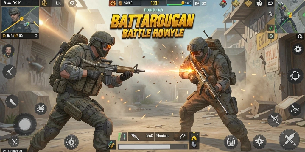 Tangkapan layar pertarungan intens dalam game OKJK.
