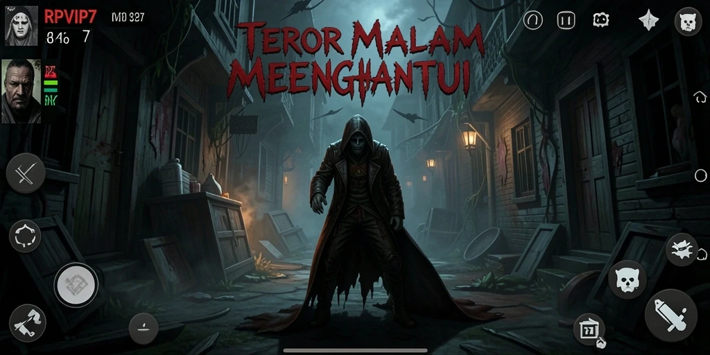 Tampilan gameplay yang menegangkan di RPVIP7 dengan atmosfer Horror.