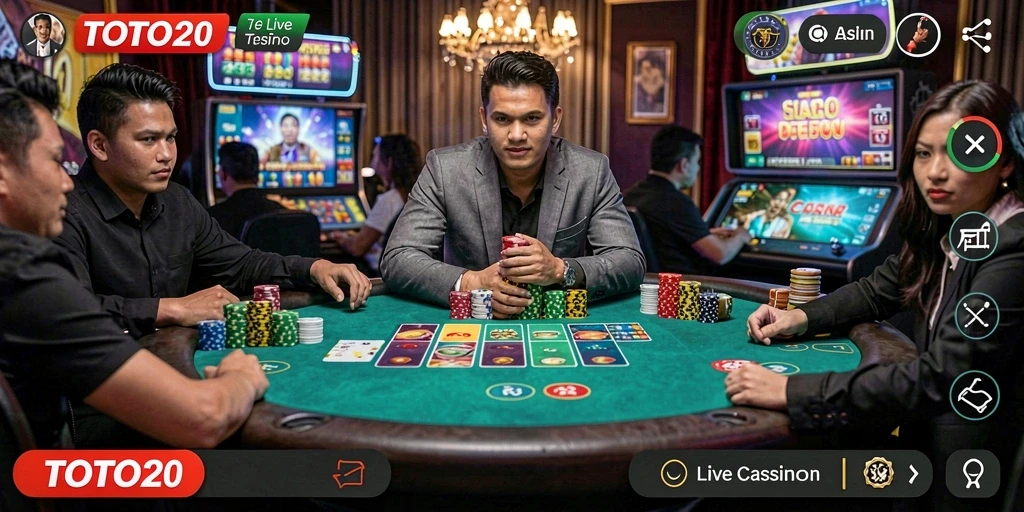 Gameplay Live Casino mendebarkan di TOTO20 dengan dealer langsung.